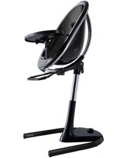 Mima Висок стол за хранене с черна рамка Moon – Black