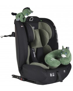 Стол за кола Moni - i-Safe, i-Size, IsoFix, 76-150 cm, зелен + подарък играчка