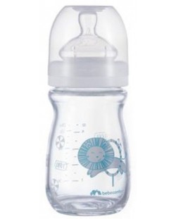 Стъклена бутилка Bebe Confort - Emotion, 130 ml, 0-6м, White