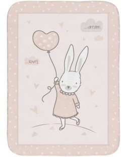 Супер меко бебешко одеяло KikkaBoo - Rabbits in Love, 110 x 140 cm