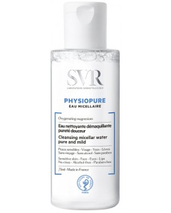 SVR Physiopure Почистваща мицеларна вода за лице, 75 ml