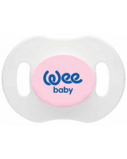 Светеща залъгалка Wee Baby - Розова, 0-6 месеца