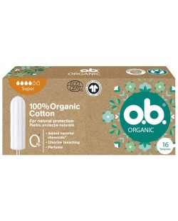 Тампони o.b. - Organic, Super, 16 броя