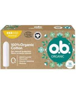 Тампони o.b. - Organic, Normal, 16 броя