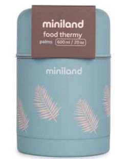 Термос за храна Miniland - Terra, Palms,  600 ml