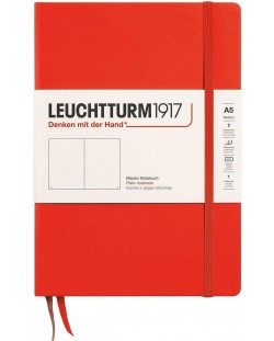 Тефтер Leuchtturm1917 New Colours - А5, с бели страници, Lobster, твърди корици