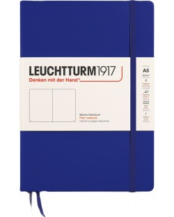 Тефтер Leuchtturm1917 New Colours - А5, бели страници, Ink, твърди корици