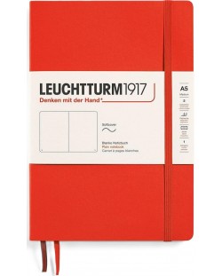 Тефтер Leuchtturm1917 New Colours - А5, бели страници, Lobster, меки корици