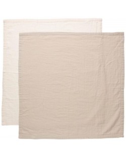Тензухени пелени Bebe-Jou - Pure Cotton Sand, 70 х 70 cm, 2 броя