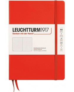Тефтер Leuchtturm1917 New Colours - А5, страници на точки, Lobster, твърди корици