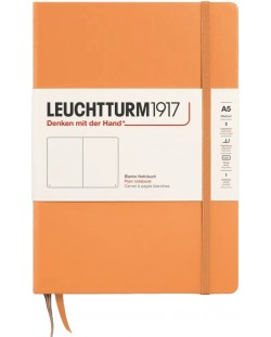 Тефтер Leuchtturm1917 New Colours - А5, с бели страници, Apricot, твърди корици