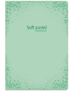 Тетрадка Lastva Soft Pastel - А5, 52 листа, широки редове, с 2 полета, асортимент