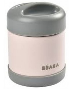 Термос за храна от неръждаема стомана Beaba, Dark mist/Light pink, 300 ml  
