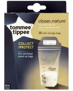 Комплект торбички за кърма Tommee Tippee - Closer to Nature, 350 ml, 36 броя