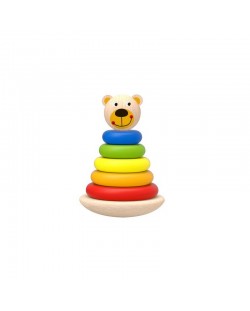 Tooky Toy Дървени бебешки рингове Bear