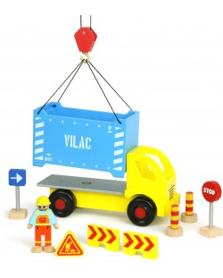 Дървена играчка Vilac - Камионче с аксесоари