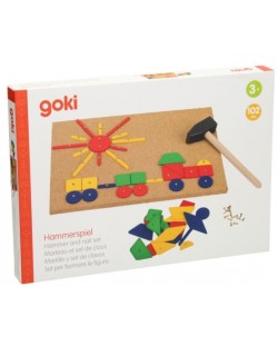 Творчески комплект Goki - Мозайка с чук и пирончета