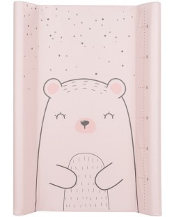 Твърда подложка за повиване KikkaBoo - Bear with me, Pink, 80 х 50 cm