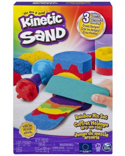 Творчески комплект с кинетичен пясък Spin Master - Rainbow