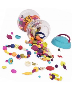 Творчески комплект Battat - Многоцветни мъниста Pop Art, 300 броя