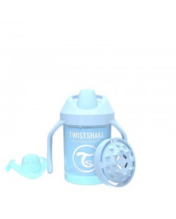 Бебешка чаша с мек накрайник Twistshake Mini Cup - Синя, 230 ml