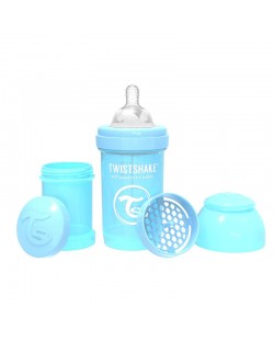 Бебешко шише против колики Twistshake Anti-Colic Pastel - Синьо, 260 ml