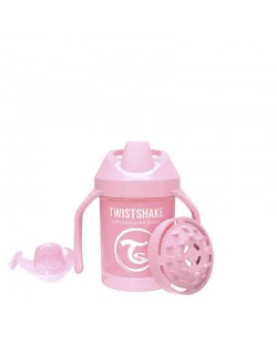 Бебешка чаша с мек накрайник Twistshake Mini Cup - Розова, 230 ml