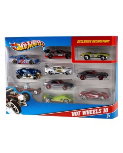 Комплект от 10 колички Mattel Hot Wheels