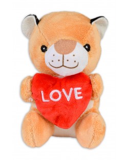 Плюшена играчка Dino Toys - Лъвче със сърце, 14 cm