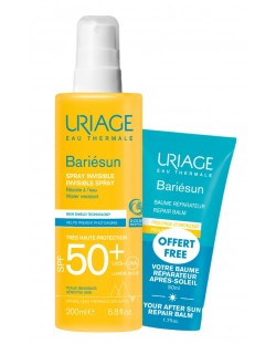 Uriage Bariesun Комплект - Спрей, SPF50+, 200 ml + Подарък Балсам за след слънце, 50 ml