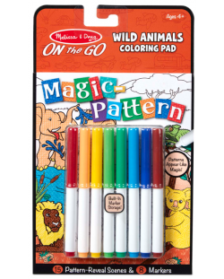 Вълшебна книжка за оцветяване Melissa & Doug  - Диви животни