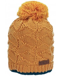 Вълнена зимна шапка с помпон Sterntaler - 53 cm, 2-4 години, жълта