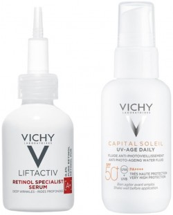 Vichy Liftactiv & CS Комплект - Серум Retinol A+ Specialist и Флуид, SPF50, 30 + 40 ml