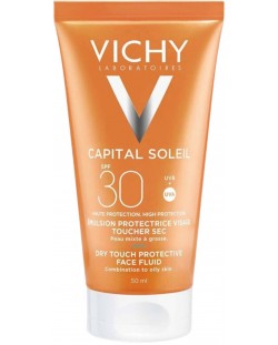 Vichy Capital Soleil Матиращ флуид за лице Dry Touch, SPF 30, 50 ml