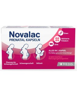 Витамини за бременни Novalac - Prenatal, 30 меки капсули 