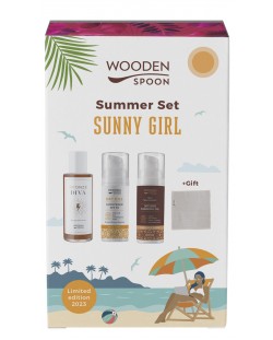 Wooden Spoon Летен комплект Sunny Girl, 3 части + Подарък