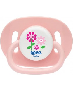 Залъгалка Wee Baby - Oval, 6-18 месеца, розова