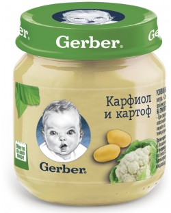 Зеленчуково пюре Nestle Gerber - Карфиол и картоф, 130 g