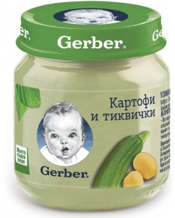 Зеленчуково пюре Nestle Gerber - Картофи и тиквички, 130 g