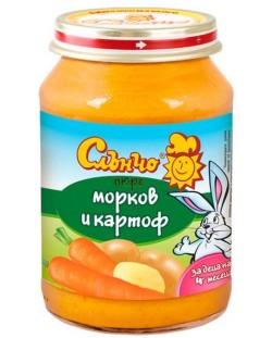 Зеленчуково пюре Слънчо - Моркови и картоф, 190 g