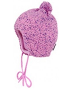 Зимна шапка с връзки и помпон Maximo - Розова