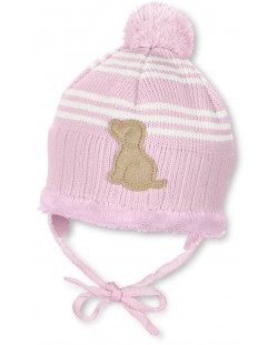 Зимна плетена шапка Sterntaler - С кученце, 43 cm, 5-6 месеца