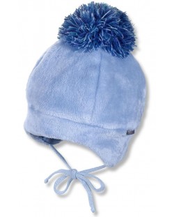 Зимна бебешка шапка с пискюл Sterntaler - 47 cm, 9-12 месеца