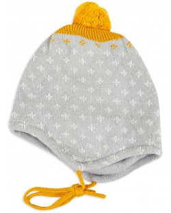 Зимна шапка Maximo - Снежинки, сива, размер 45