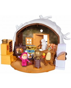 Комплект за игра Simba Toys Маша и мечока - Зимна къща на мечока