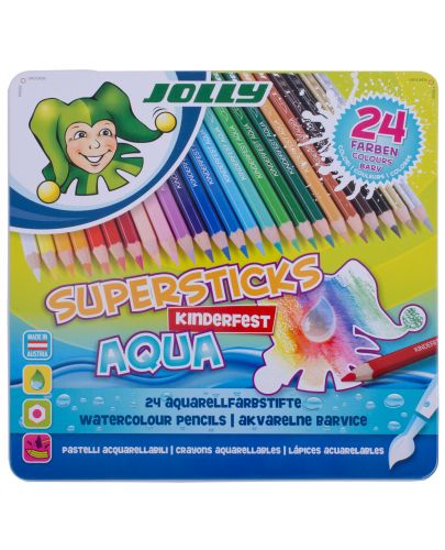 Цветни акварелни моливи Jolly Kinder Aqua - 24 цвята - 1