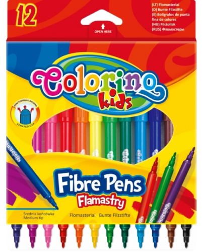 Комплект флумастери Colorino Kids - 12 цвята - 1