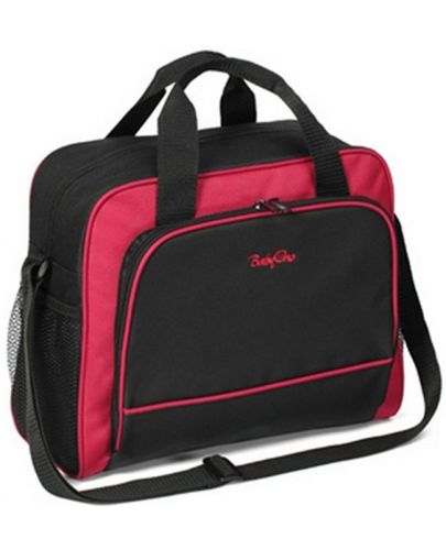 Чанта за количка Babyono - Basic, черно и червено, с термочанта - 1