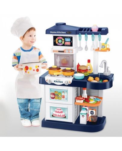Детска кухня Zhorya - Little Chef, с течаща вода, синя - 1