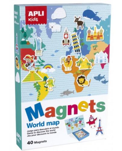 Магнитна игра APLI - Картата на света - 1